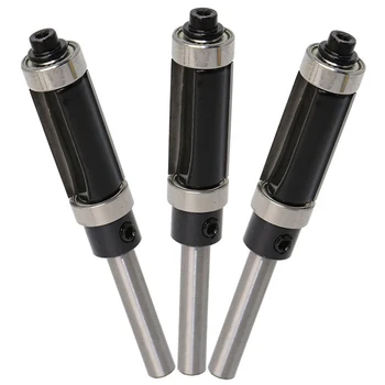 

1/4 Inch Shank Dual Bearing Carbide Milling Cutter Flush Trim Router Bit Woodworking Surface Polish Trimmer Drill Cnc Hand Tool