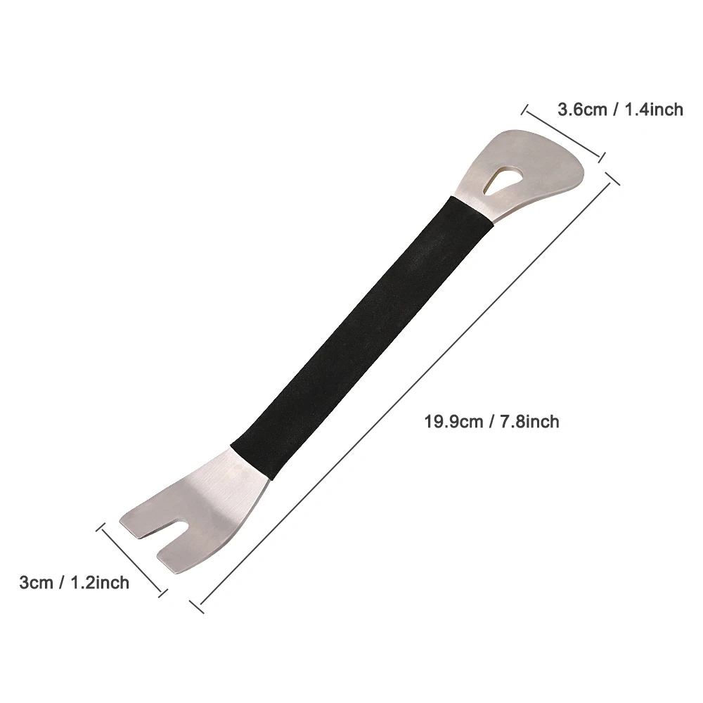 EHDIS Car Trim Removal Tools Interior Dashbord Opening Anti-Slip Metal Spudger Screwdriver Auto Door Panel Disassembly Pick Pry