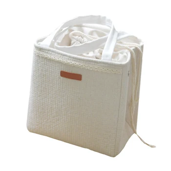 

Lunch Bag Waterproof Thicken Large Thermal Wear Resistant Cotton Linen Easy Clean Picnic Shopping Grocery Tote Multipurpose