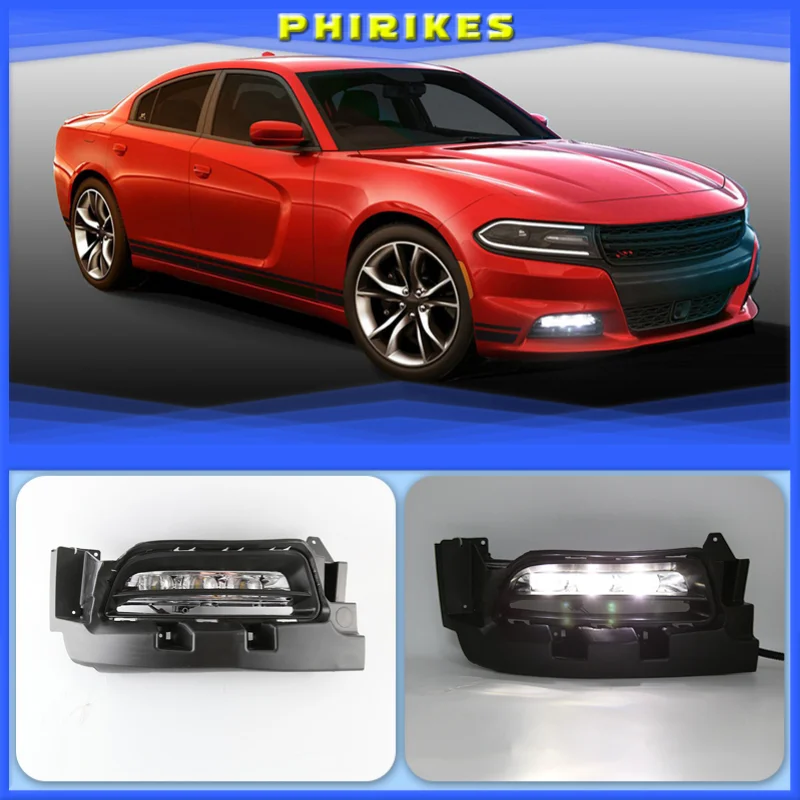 2pcs For Dodge Charger 2015up Led Car Lights Angel Eyes Xenon Hid Kit Fog Lights Led Daytime