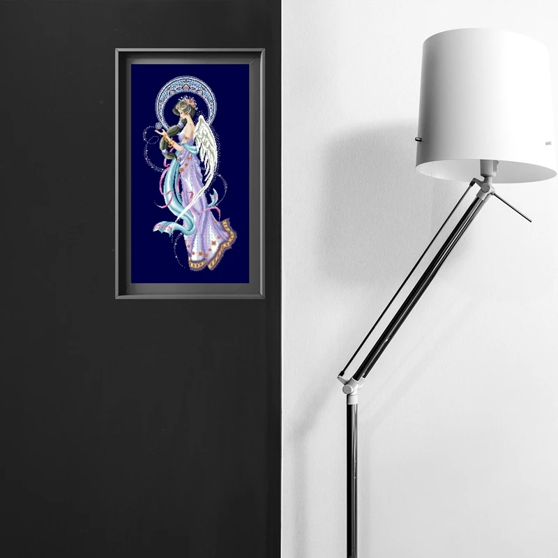 Moon fairy Bella Cross Stitch Kit Aida Fabric Cotton Thread Beads Embroidery Craft Set cross stitch kit cross stitch tools