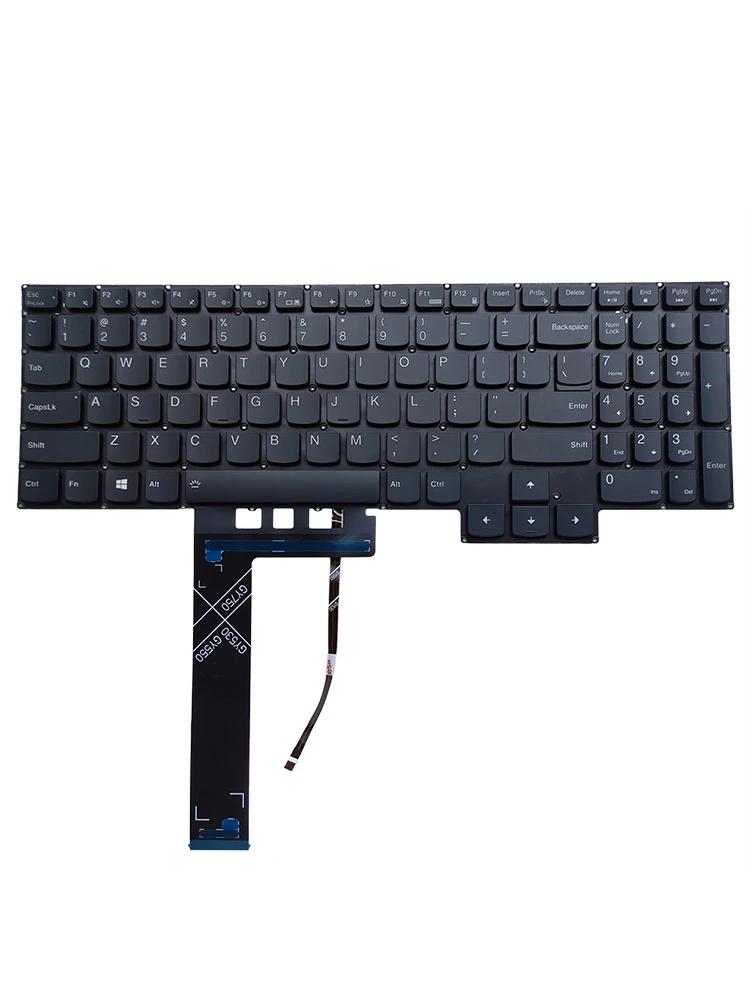 Inglês Russo Teclado Retroiluminado Teclados do Portátil para Lenovo Ideapad Gaming 315imh05 81y4 3-15arh05 5cb0y99500 Azul Novo us ru Teclado de substituição - Imagem 3