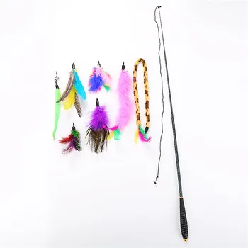 

Pet Cat Toy Set Cat Toy Cat Teaser Multi-Color Feather Gift Extra-value Combination Pieces of Sets