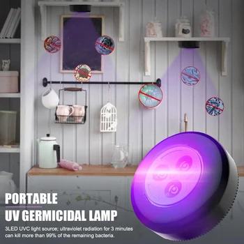 

1PCS Ultraviolet UV Disinfection Lamp Portable Germicidal LED Lamp Vehicle-mounted Mini Portable Hand-held Sterilization Lamp