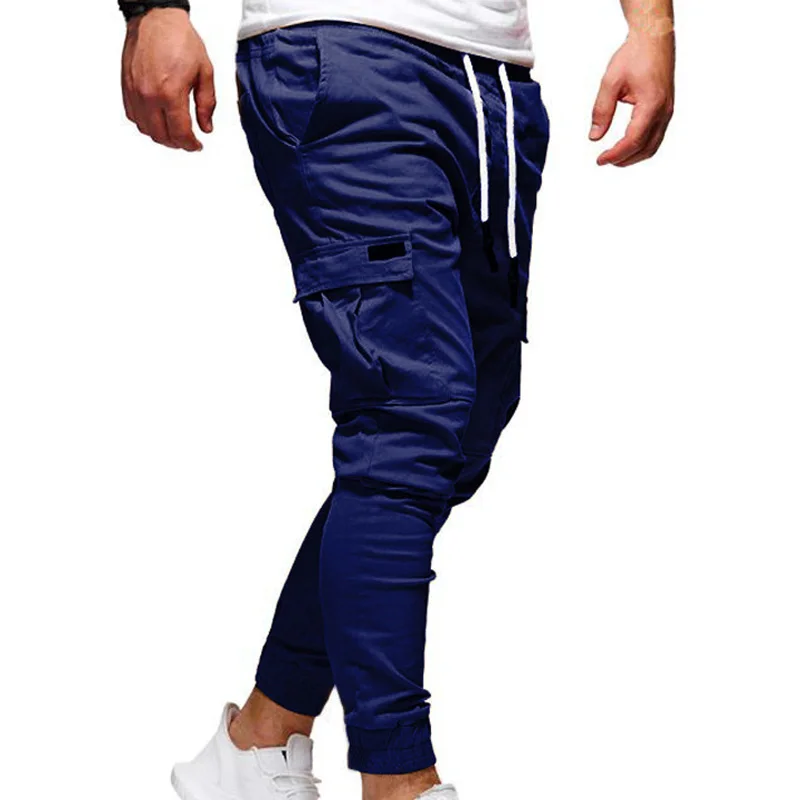 mens casual dress pants Men's Pants Multi-Pockets Joggers Men Sweatpants 2021 New Casual Solid Cargo Pants Men Oversize Streetwear Pants Men Trousers khaki trousers