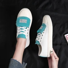 Г., модная парусиновая обувь Женские повседневные дышащие кроссовки для бега на платформе для девушек chaussures femme E14-59