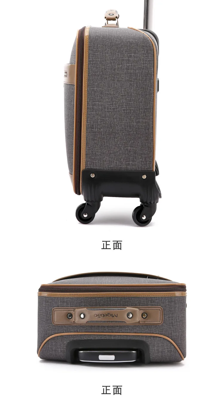 Business Travel Trolley 16-Inch Boarding Bag Universal Wheel Men's Travel Lugguge 20-Inch Leather Suitcase Small Luggage 18 a Ge