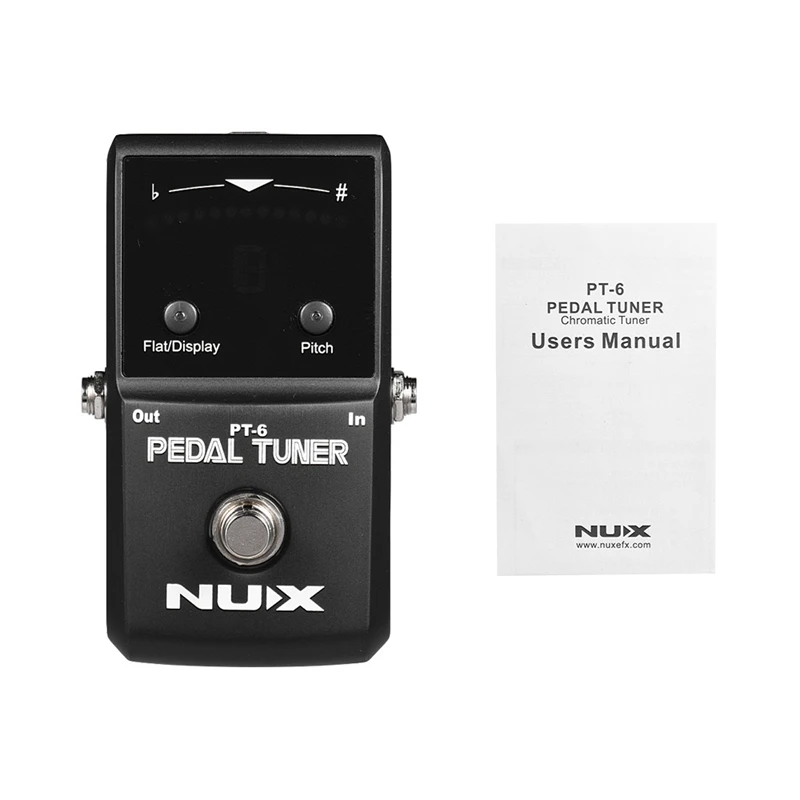 Nux Pt-6 Хроматическая педаль тюнер с металлическим корпусом True Bypass прочные аксессуары для гитары
