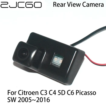 

ZJCGO Car Rear View Reverse Back Up Parking Camera for Citroen C3 C4 5D C6 Picasso SW 2005~2016