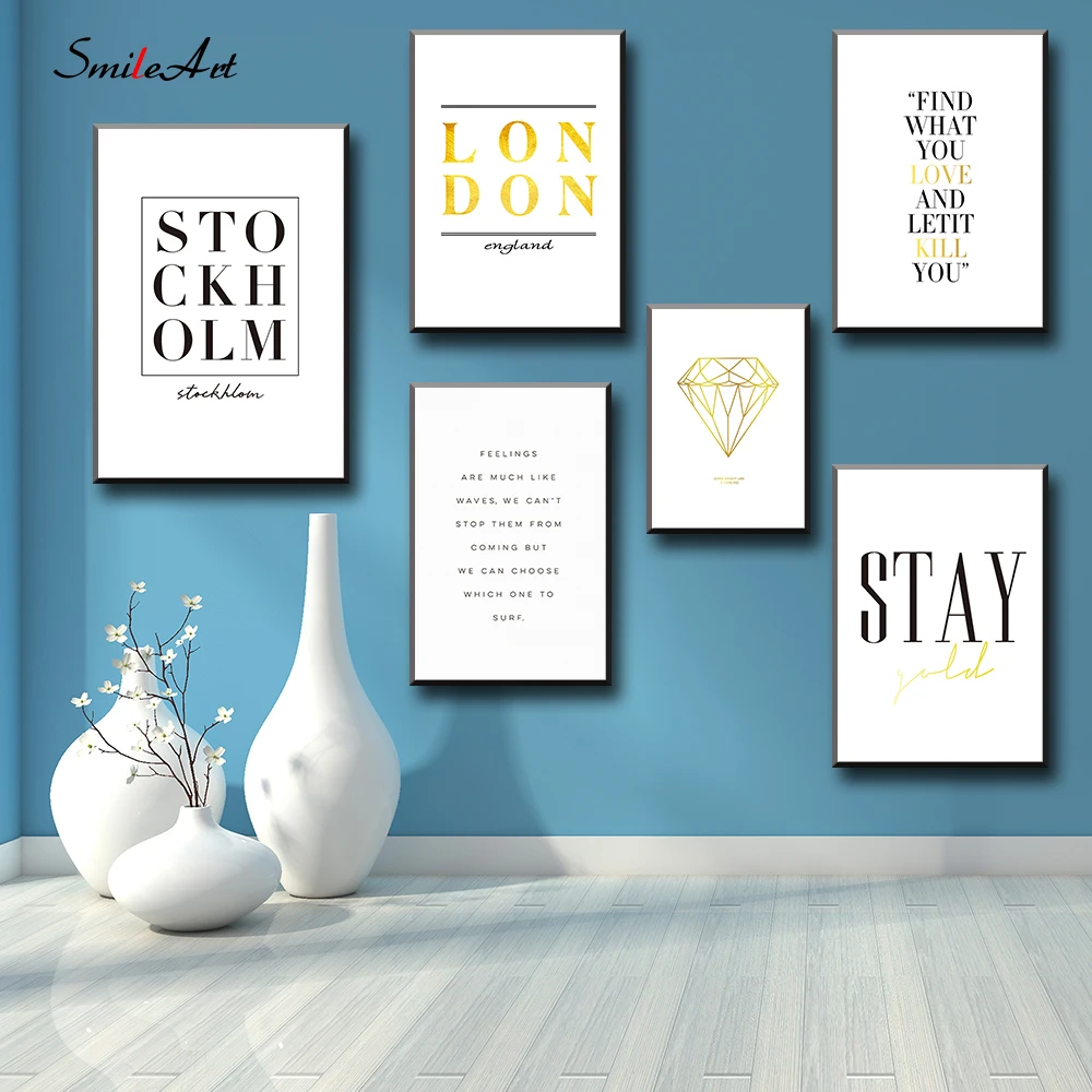 

Canvas Painting Minimalist Quotes Poster Art Print Nordic Wall Art Pictures Home Decor LivingRoom
