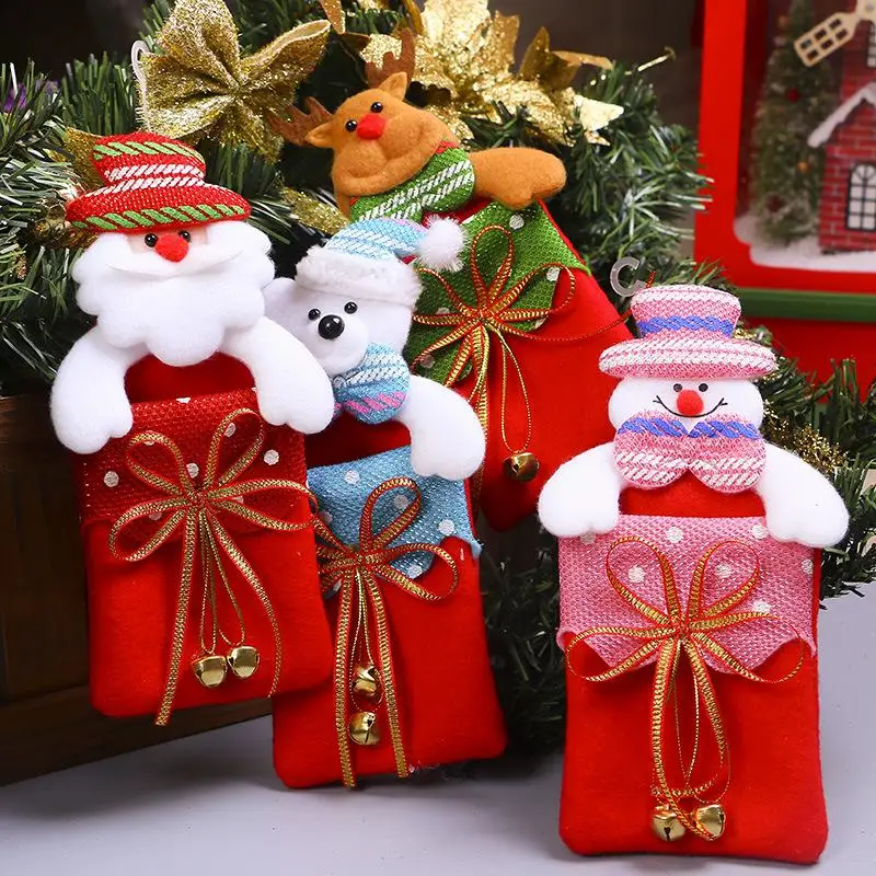 

Carrywon Christmas Decorations Non-woven Bells Children's Gift Bags Christmas Tree Pendant Christmas Storage Sacks for Home