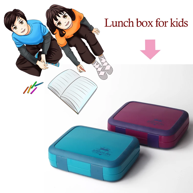 2 или 1 Bento Box для детей герметичный Ланч-бокс Microwavable контейнеры для еды большой ящик для хранения с отсеками