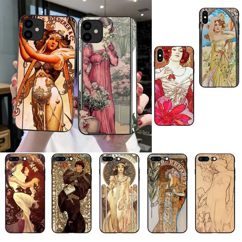 Художественный постер ALPHONSE MUCHA Coque чехол для телефона iPhone SE2 11 Pro XS MAX XR 8 7 6 Plus 5 5S SE