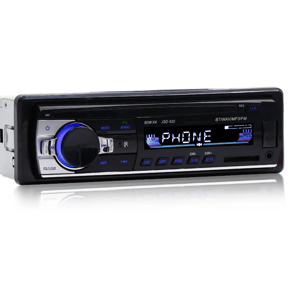 JSD-520 Fm Modulator Truck Car Mp3 Bluetooth Radio MP3 Player U Disk Audio Amplifier Recorder Music Stereo Receiver Auto Radio
