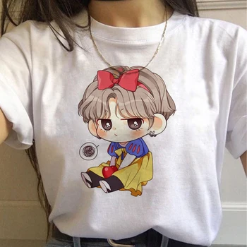 

Women's T-shirt Bangtan Boys printed ladies Korean KPOP T-shirt ulzzang Harajuku JIN SUGA J HOPE JIMIN V JUNGKOOK T-shirt