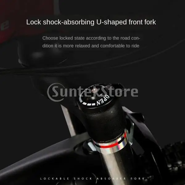 Women Men Folding Mountain Bike MTB Commuting Bicycle Integrated Wheel Road Town Tour Bikes Basket Commuters Urban Cycle 26inch