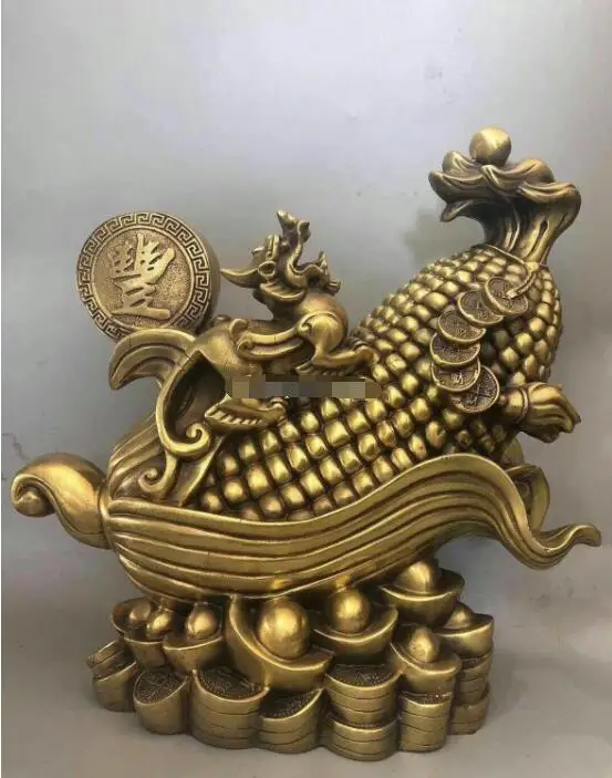 12 ''Классический Латунный дом fengshui cornucopia сокровище чудовище дракон kylin