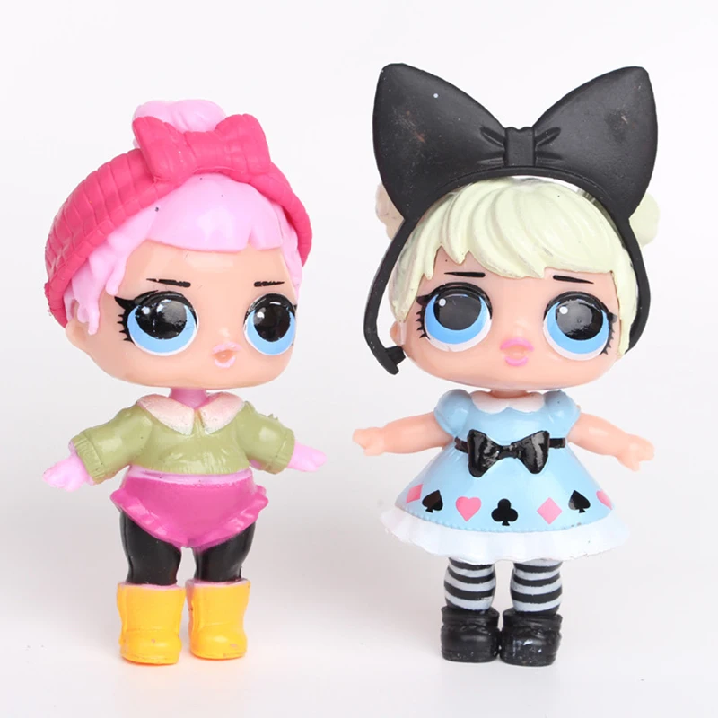8pcs/set LOL Surprise Dolls Toy Confetti Glitter Serie PVC Cute Action Figures Anime Model Kids for Children Birthday Gifts 2S56