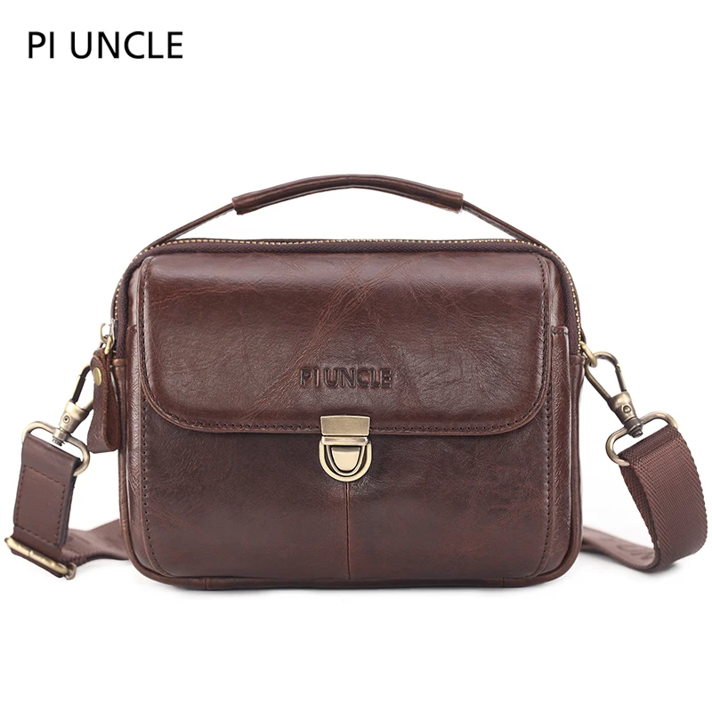 PIUNLE 100% кожаный портфель мужская сумка деловая через плечо натуральная кожа