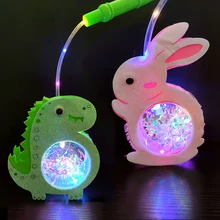 Jouet électronique amusant pour enfants, éclairage amusant, lapin, dinosaure, fusée, lanterne, jouet interactif, cadeau d'anniversaire, 1 pièce