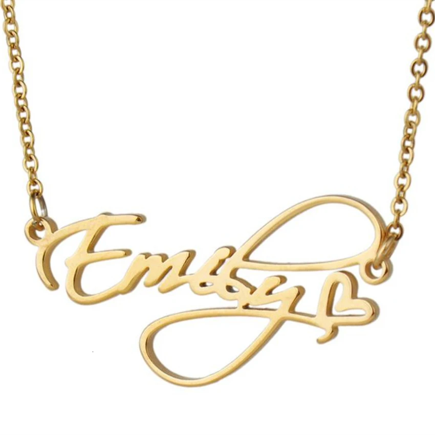 Fashion Cursive Name Necklace With 