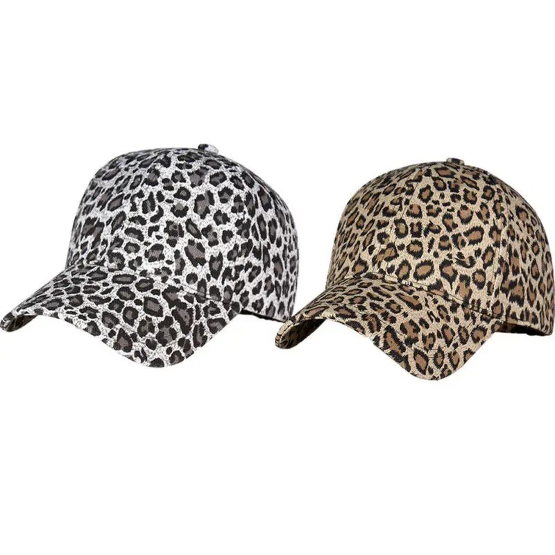 Брендовые новые модные женские леопардовые бейсболки Регулируемый задник кепки дорожные спортивные шапки Прямая поставка