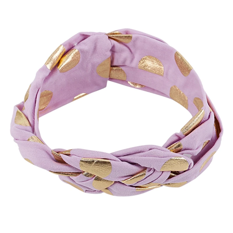 

Baby Elastic Headbands with Hair Bows (Cross Light purple)