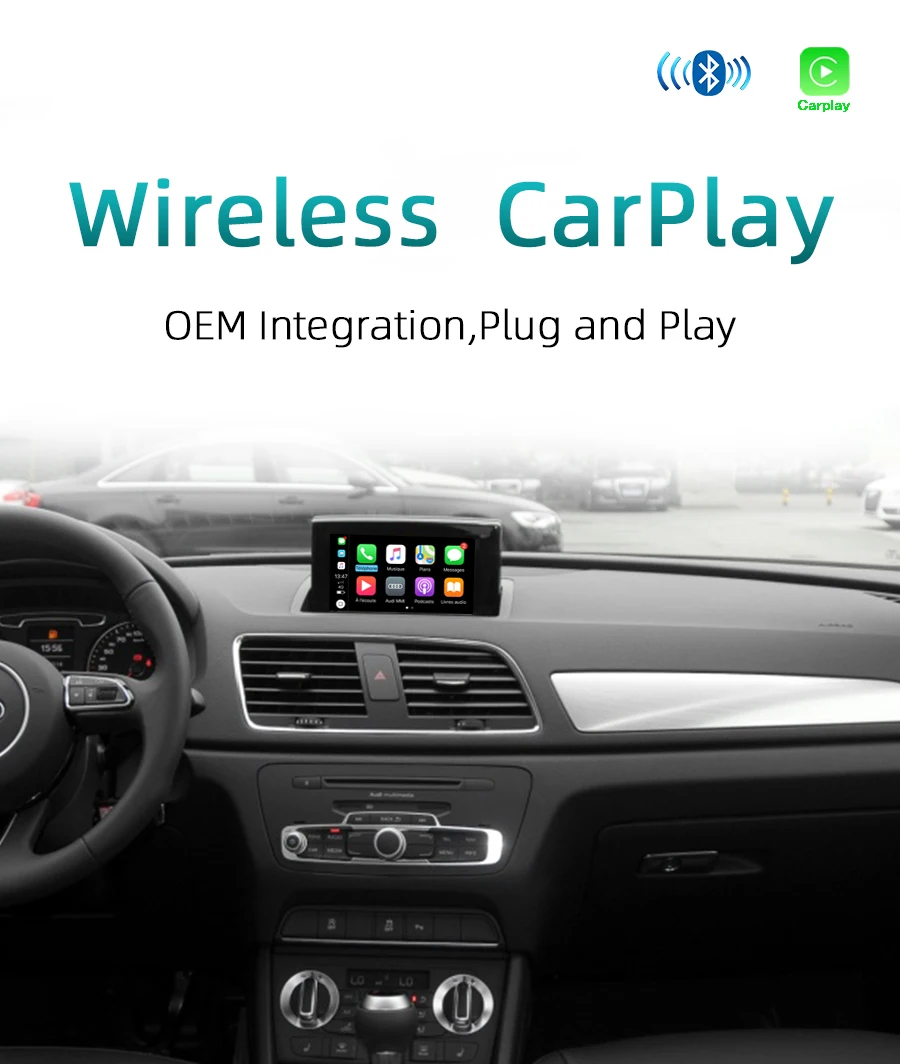 Sinairyu Aftermarket A1 Q3 MMI RMC OEM Wifi беспроводной Apple CarPlay интерфейс модифицированный для Audi с сенсорным экраном камера заднего вида