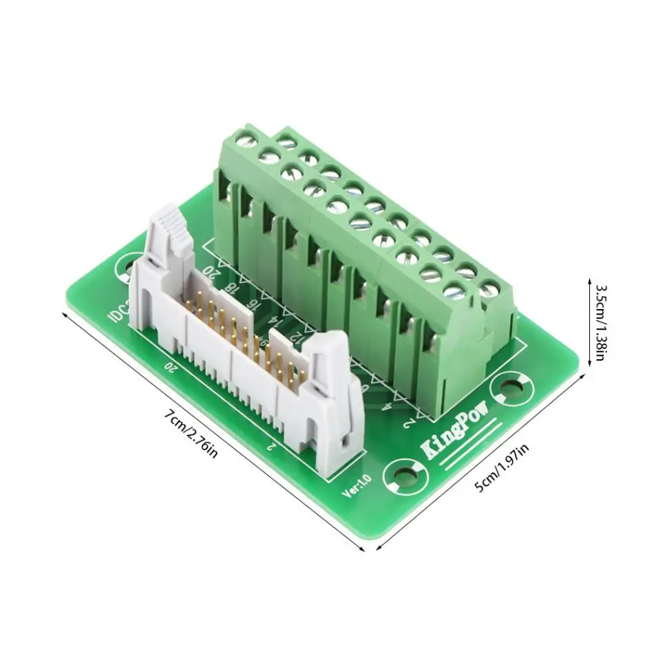 IDC20P 20Pin плата мужской разъем Клеммный блок разъем PLC интерфейс с кронштейном