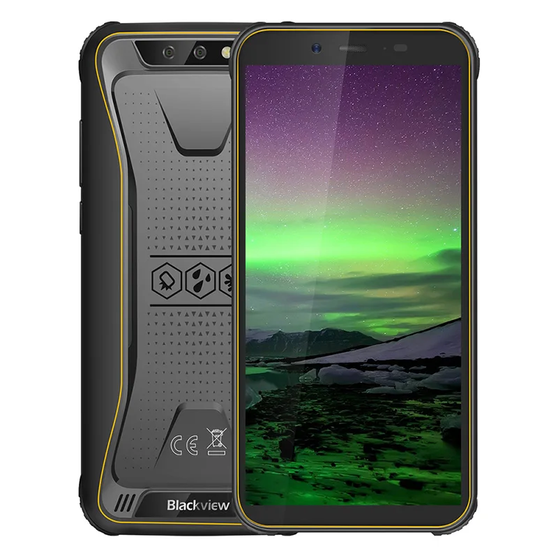 Blackview BV5500 Android 8,1 IP68 водонепроницаемый смартфон 5,5 дюймов ips 18:9 HD+ 8.0MP камера мобильный телефон gps 3g прочный сотовый телефон - Цвет: Yellow