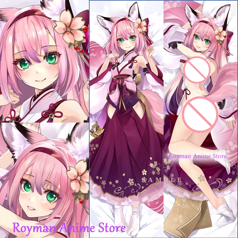 Dakimakura Anime Hanazuki Azur Lane Fodera Per Cuscino A Grandezza Naturale Con Stampa Fronte-Retro