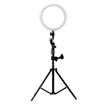 

Led Ring Fill Light Tripod, 16cm Diameter Ring Fill Light and 2.1M Adjustable Telescopic Live Tripod