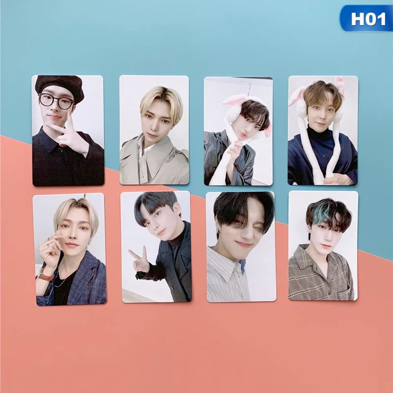 8 шт./компл. Kpop ATEEZ фото карта открытка Lomo для фанатов Коллекция Новые