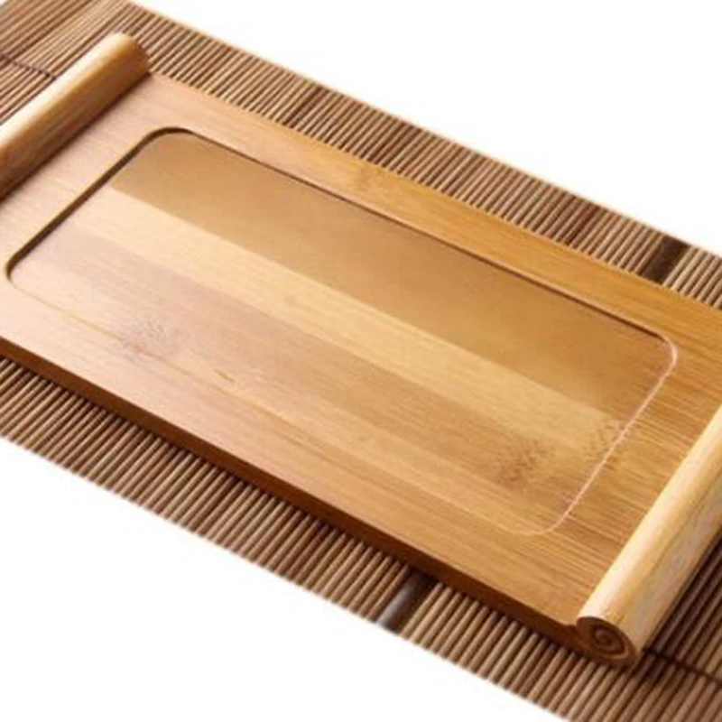 Creative Bamboo Tea Trays Kung Fu Tea Accessories Tea Tray Table With Drain Rack Home Tea Tool
