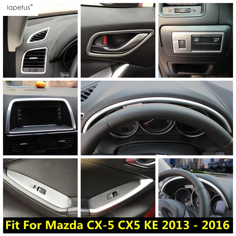 

Head Light Lamp Dashboard Panel Window Lift Button Side Air Vent Cover Trim For Mazda CX-5 CX5 KE 2013 - 2016 Matte Accessories