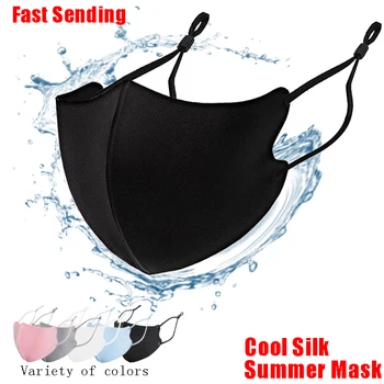 

3D Ice Silk Cotton Earloop Mouth Mask Summer Anti Dust Windproof Mask Unisex Washable Reusable Mouth Respirator