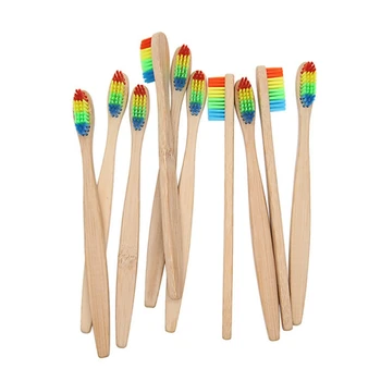 

10 Pcs / Set Bamboo Toothbrush Adult Soft Toothbrushes Charcoal Toothbrush Set Personal Care Travel Bamboo Toothbrush
