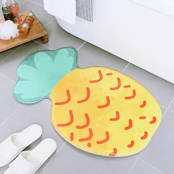 

Cartoon Fruit Door Mat Absorb Water Non-slip Bath Mat Lemon Apple Pattern Entrance Mat Floor Mat Carpet Bathroom Hallway Mats