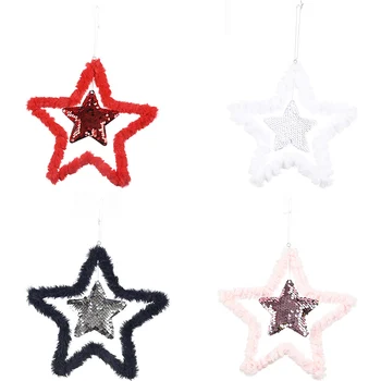 

Sequined Five-pointed Star Pendant/Home Decor/Christmas Tree Decorations/Christmas Tree Accessories Pendant/DIY House