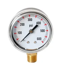 Y50 измеритель давления воздуха высокая точность топлива воздуха масла жидкости воды Манометр 0-600PSI бар гидравлический вакуумный манометр