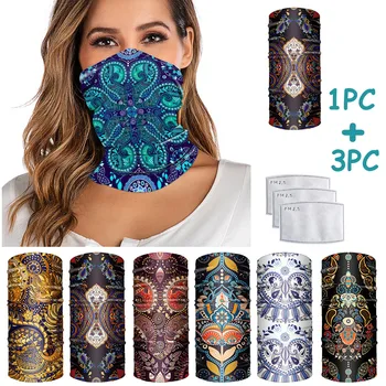 

Windproof Bandana Scarf Dust facemask Sports Protection mouth Face cover+Filters Washable care Reusable mascarillas