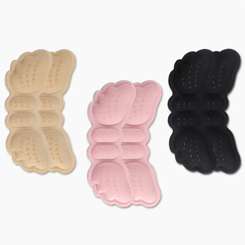1Pair High Heel Insoles Butterfly Adjust Size Heel Liner Grips Protector Sticker Pad Foot Care Anti Keep Abreast Pads