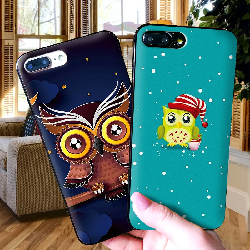 Для iPhone 6 6s 7 8 Plus X XR XS Max 5 5S SE чехол для телефона милый сова сердца любовник