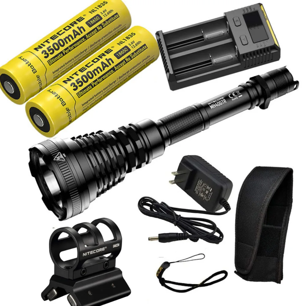 NITECORE MH40GTR 1200 люмен Ультра дальность 1004 м охотничий поисковый фонарь Тактический перезаряжаемый фонарь с 2 батареями GM02M - Испускаемый цвет: 2xNL1835 i2 GM02M