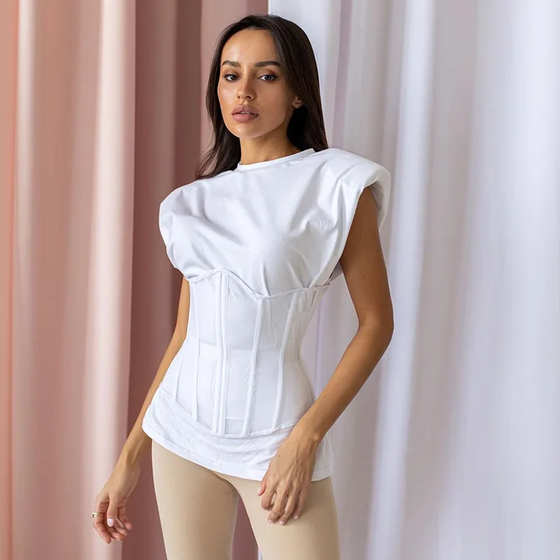 Body Shaper Waist Trainer Corset Bustier Top Women Mesh Corset Top Short Waist Belt Sexy Bodycon