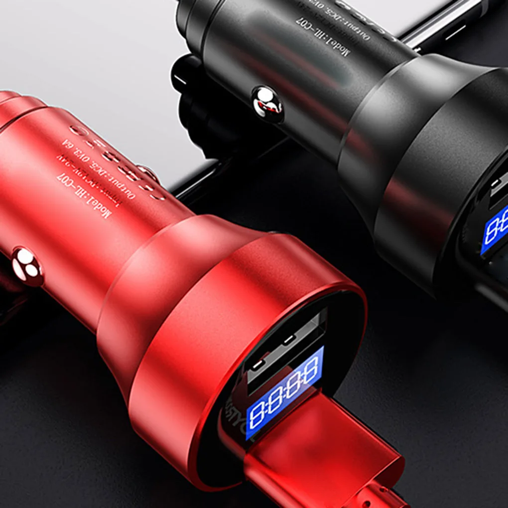 Светодиодный дисплей для зарядки 12 В USB автомобильного прикуривателя зарядное устройство мини портативное автомобильное зарядное устройство USB для путешествий
