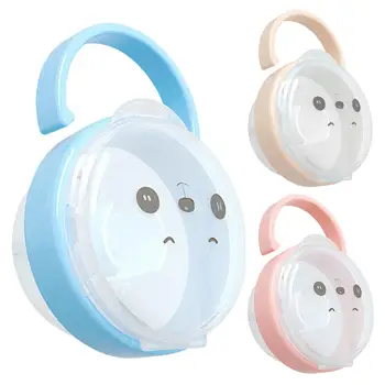

2020 Cute Portable Baby Pacifier Teether Storage Box Dust-Proof Cover Case Container Dustproof PP Nipple Holder Case