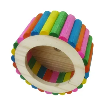 

Wooden Quiet Running Spinner Hamster Wheel Chew Exercise Wheel Natural Toy for Gerbils Chinchillas Guinea Pigs Squirrel