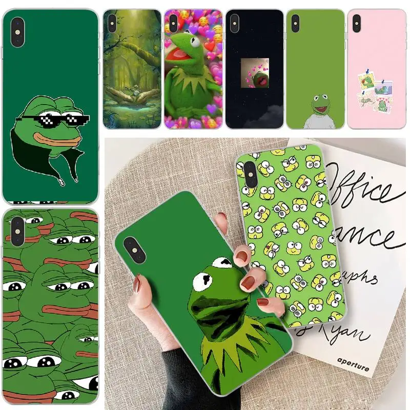 Забавный DIY чехол для телефона Kermit the frog iphone 6 6s plus 7 8 X XS XR MAX 11 pro Pro Max | Мобильные
