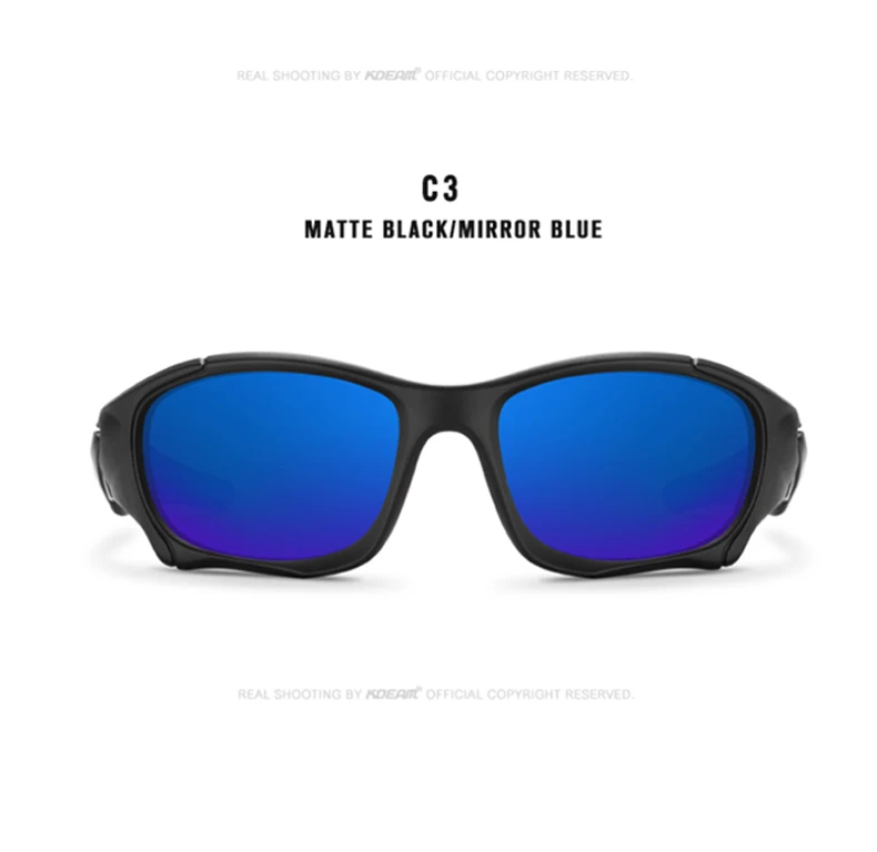 KDEAM Брендовые спортивные поляризованные солнцезащитные очки для мужчин, кривая режущая оправа, антистрессовые линзы, солнцезащитные очки, УФ очки для путешествия M13